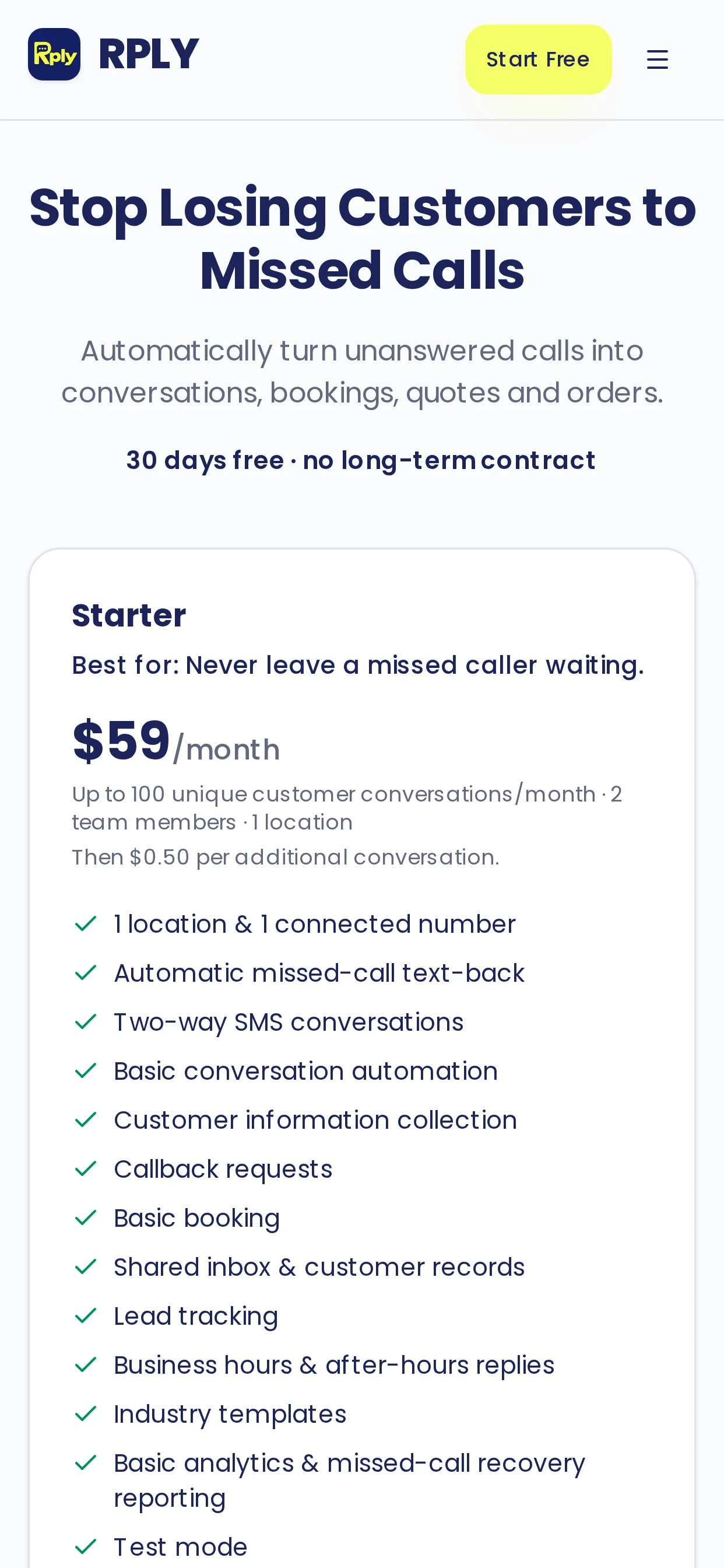 RPLY — Plans and pricing